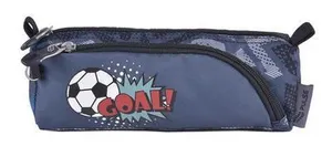 Penál "Score A Goal", šedá-ružová, zips, PULSE